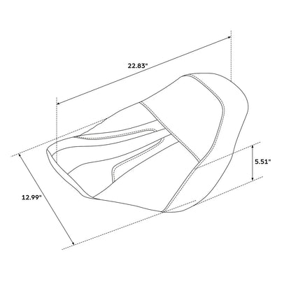 Black Rider Solo Seat for Harley Low Rider S/ST FXLR FXLRS (2018–2025)
