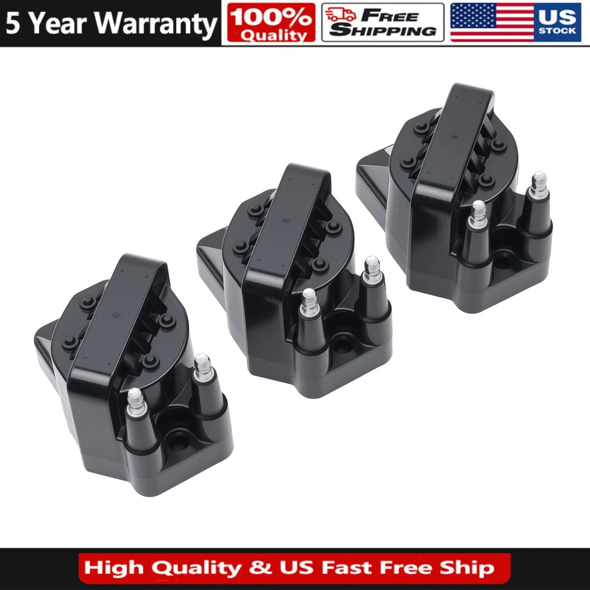 3X Ignition Coil AS465101MM for Buick Cadillac Chevy Olds Pontiac (3.8L 3.4L)