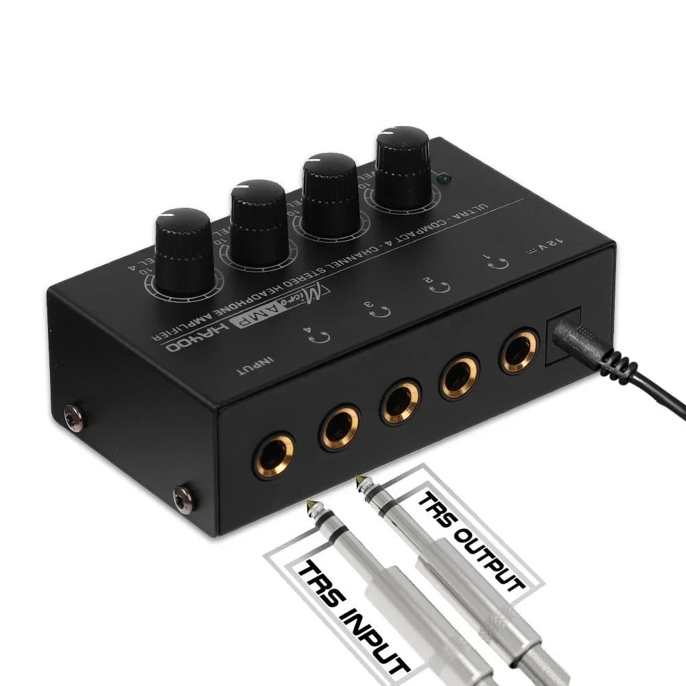 2X HA400 Ultra-Compact Stereo Headphone Amplifier 4-Way