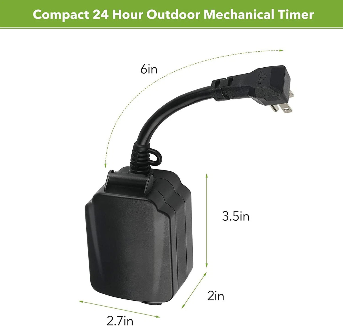 24 Hour Mechanical Outdoor Light Timer for (2010–2023)