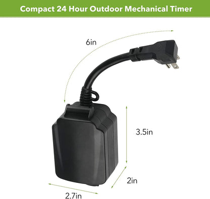 24 Hour Mechanical Outdoor Light Timer for (2010–2023)