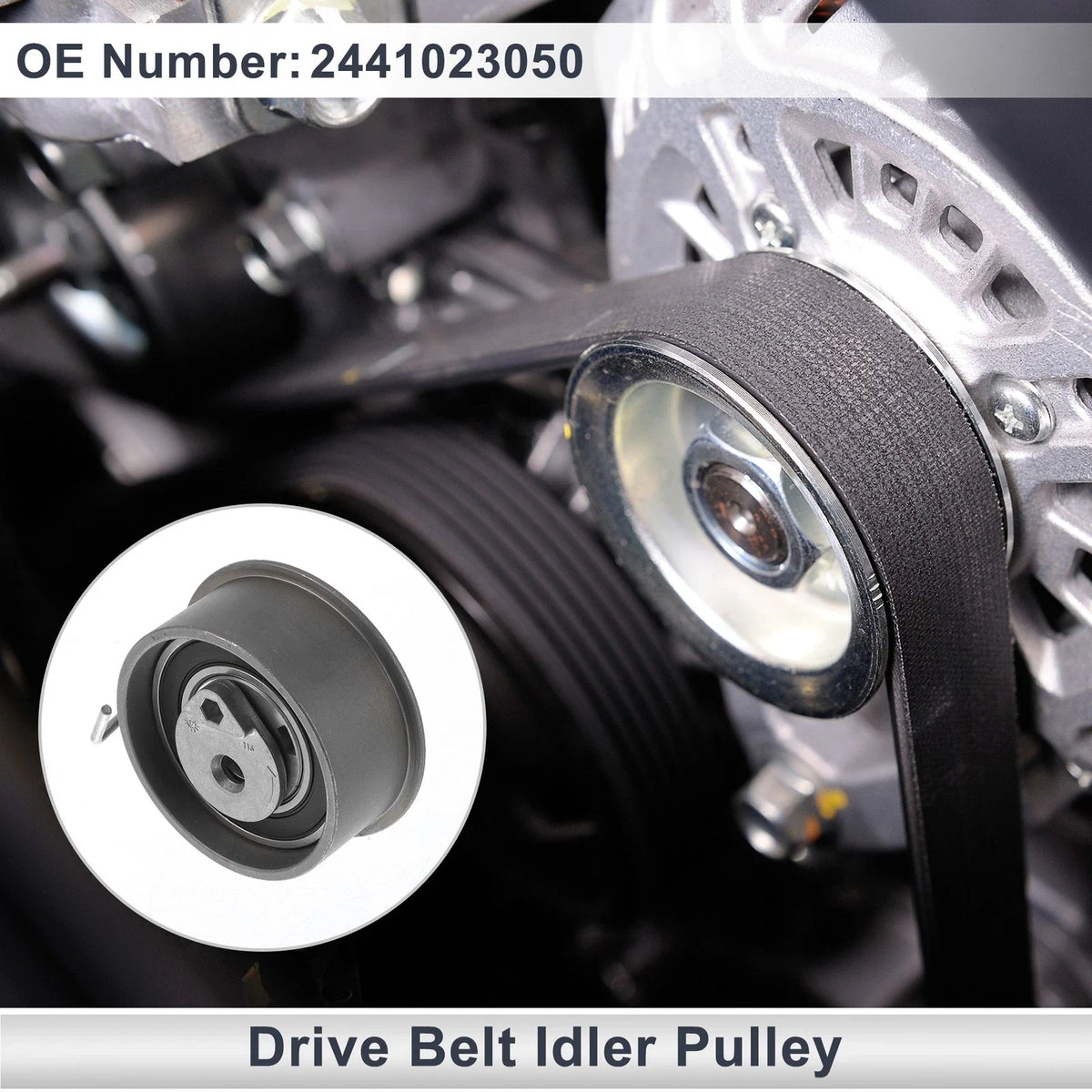 Drive Belt Idler Pulley for Hyundai Tucson (2005–2009) No. 2441023050