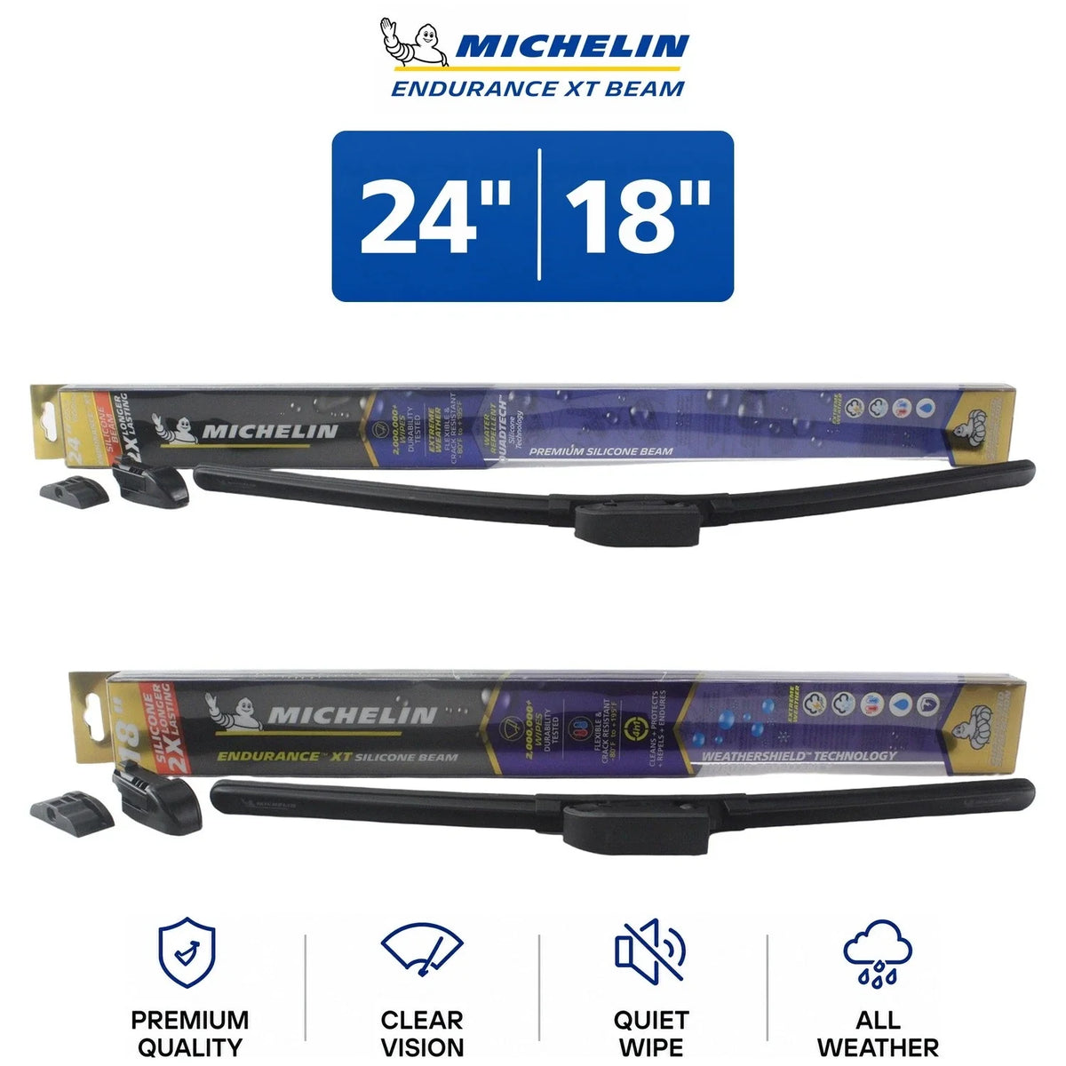 Set of 2 Wiper Blades for Kia Sportage (2011–2016) - 24"/18"