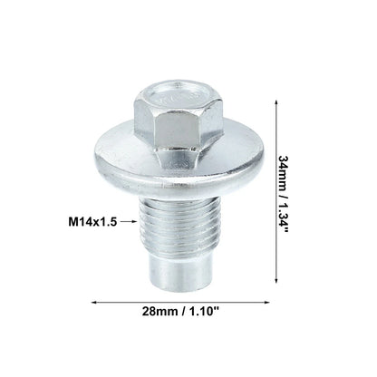 2 Pcs M14x1.5 Steel Engine Oil Drain Plug for Mercedes-Benz 