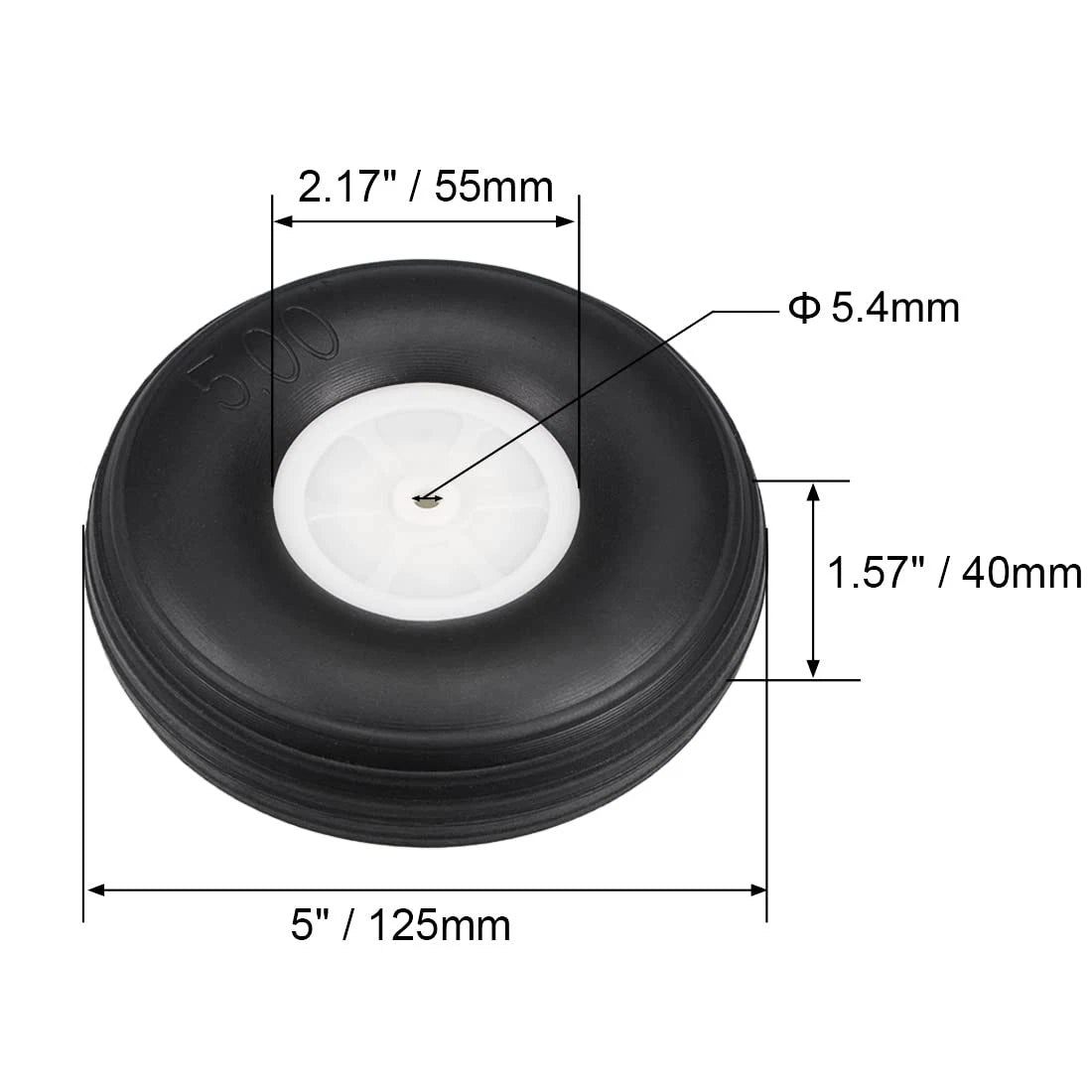 Set of 4 Tire and Wheel Sets for RC Car Airplane - PU Sponge, Plastic