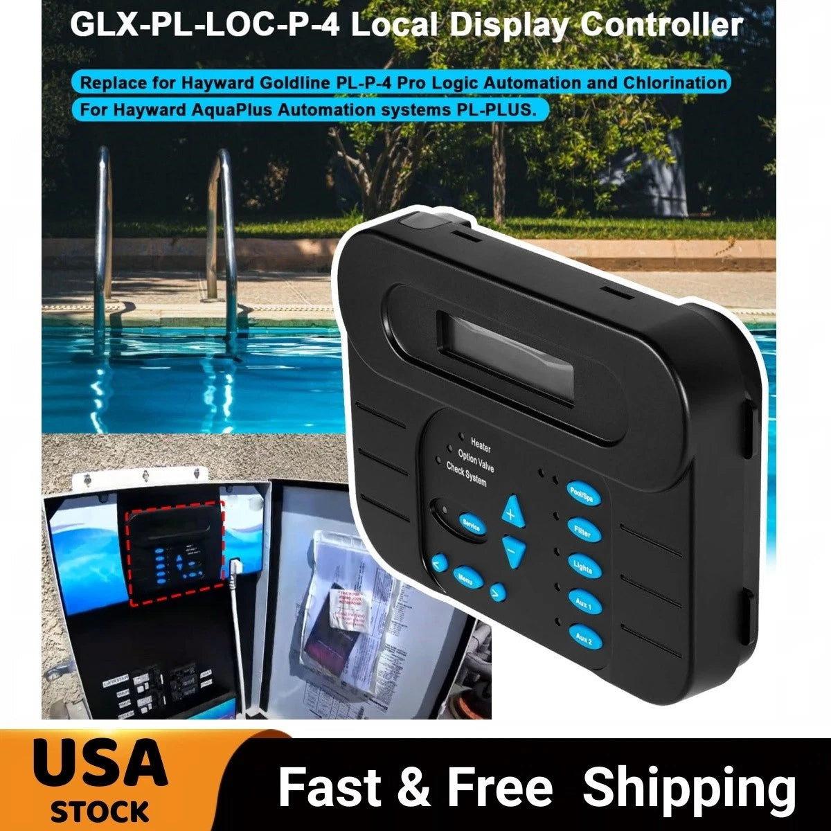 Local Display for Hayward GLX-PL-LOC-P-4
