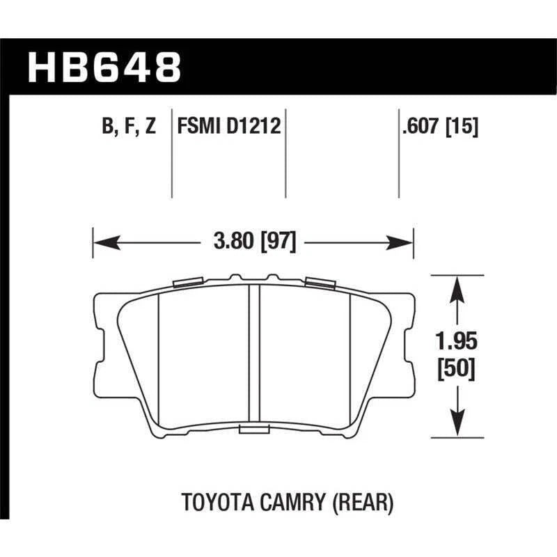 Hawk Performance HPS Street Brake Pads for HB648F.607