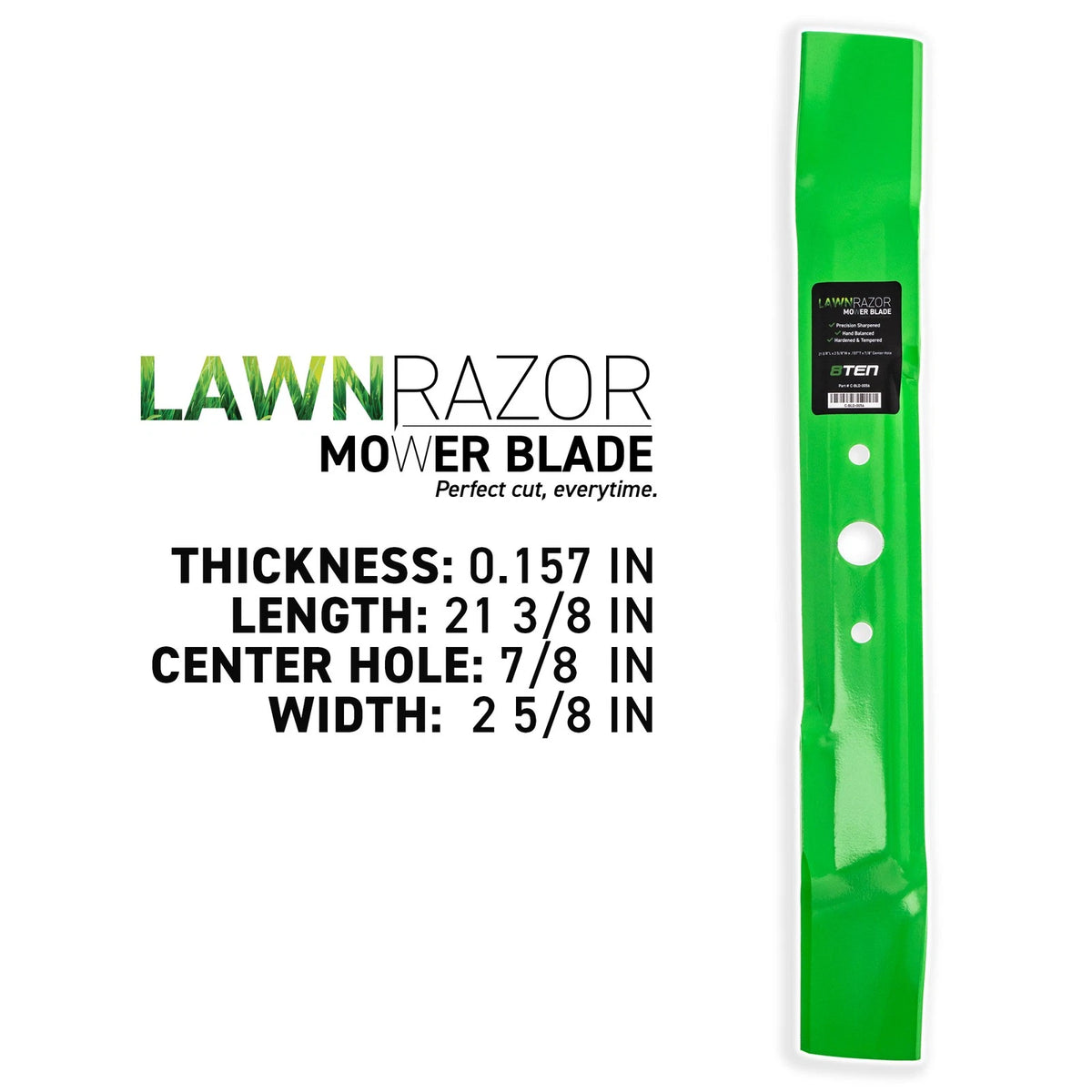 6X LawnRAZOR Mower Blades for John Deere (M135881, M148613, M159047)