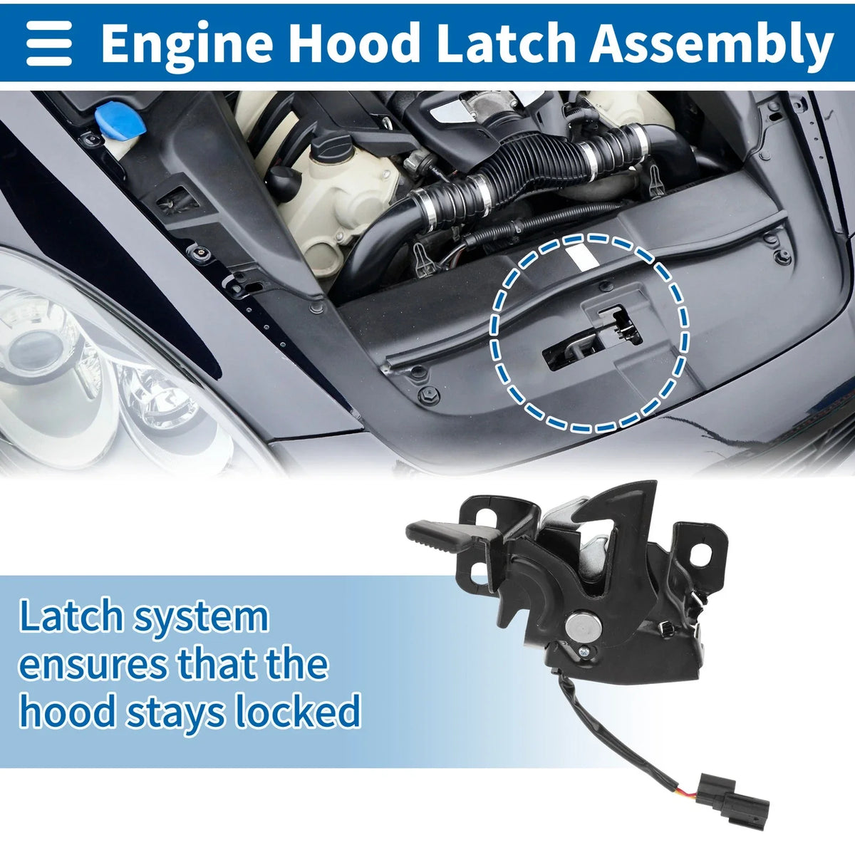 Hood Latch Assembly for Honda Fit Sport (2009–2014) No. 74120TK6A01 1 pcs