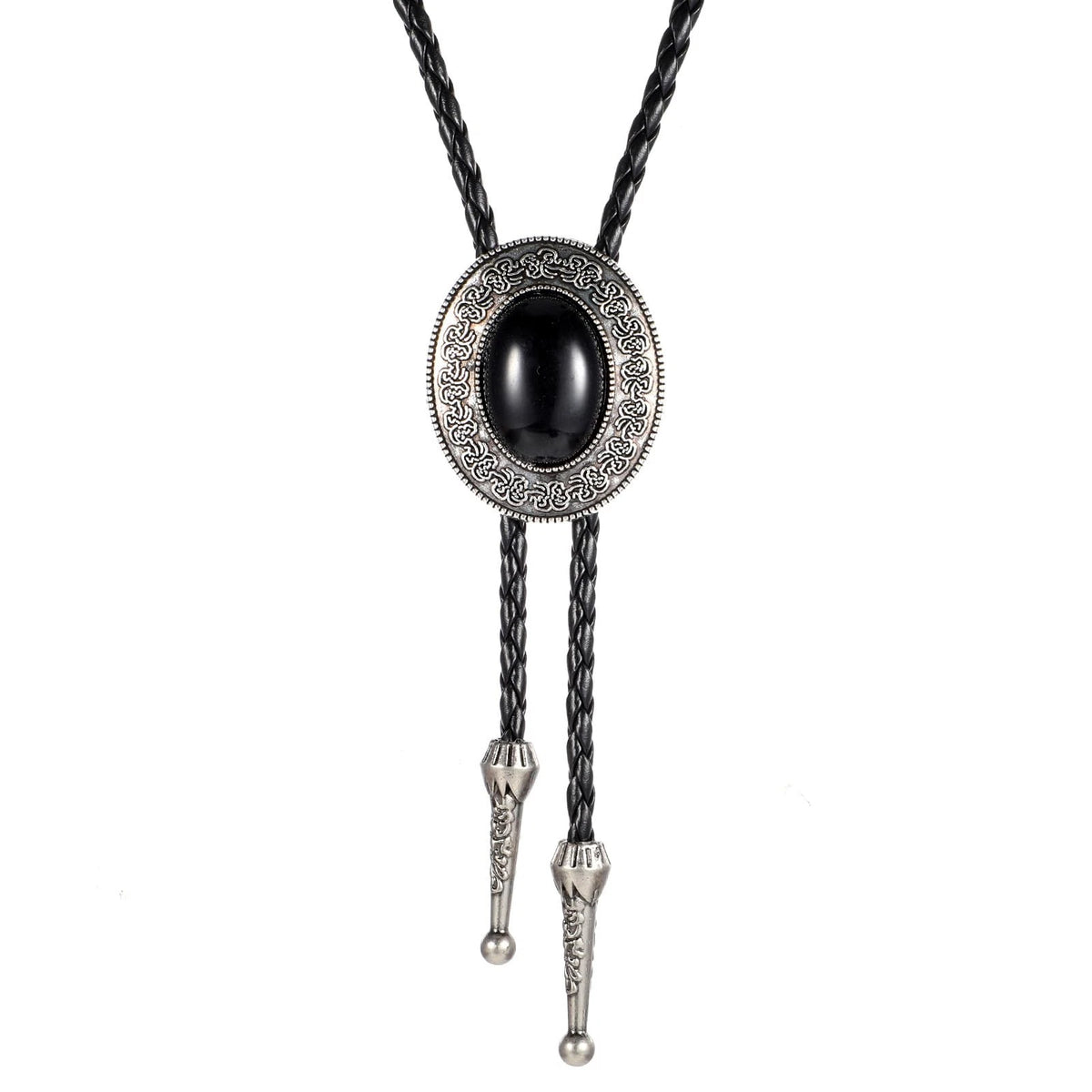 Bolo Tie for Men Western Cowboy 19.7 × 1.18 inches, Black