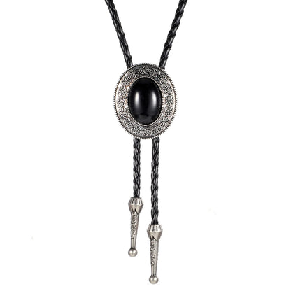 Bolo Tie for Men Western Cowboy 19.7 × 1.18 inches, Black