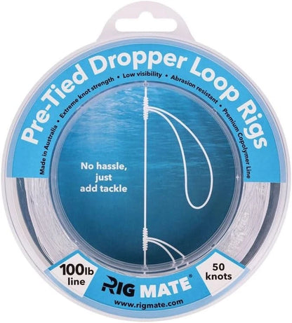 100 lb Pre-Tied Dropper Loop Rigs for Saltwater & Freshwater Fishing