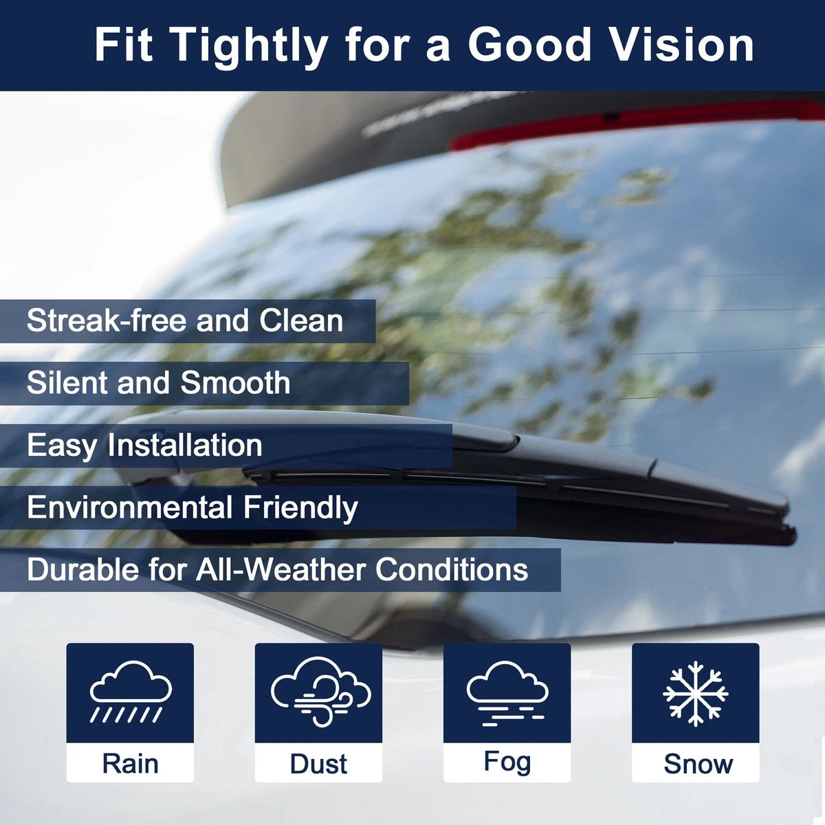 2pcs Rear Windshield Wiper Blade for Chevrolet Tahoe (2007–2013)