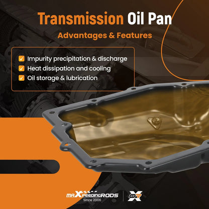 Transmission Oil Pan Kit with Oil Filter Gasket for Jeep Wrangler (2007–2018)