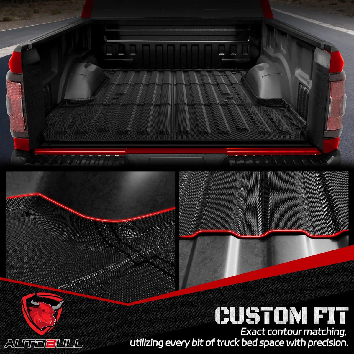 Truck Bed Mat Liner for Ford F-150 (5.5ft, 67.1in) Black