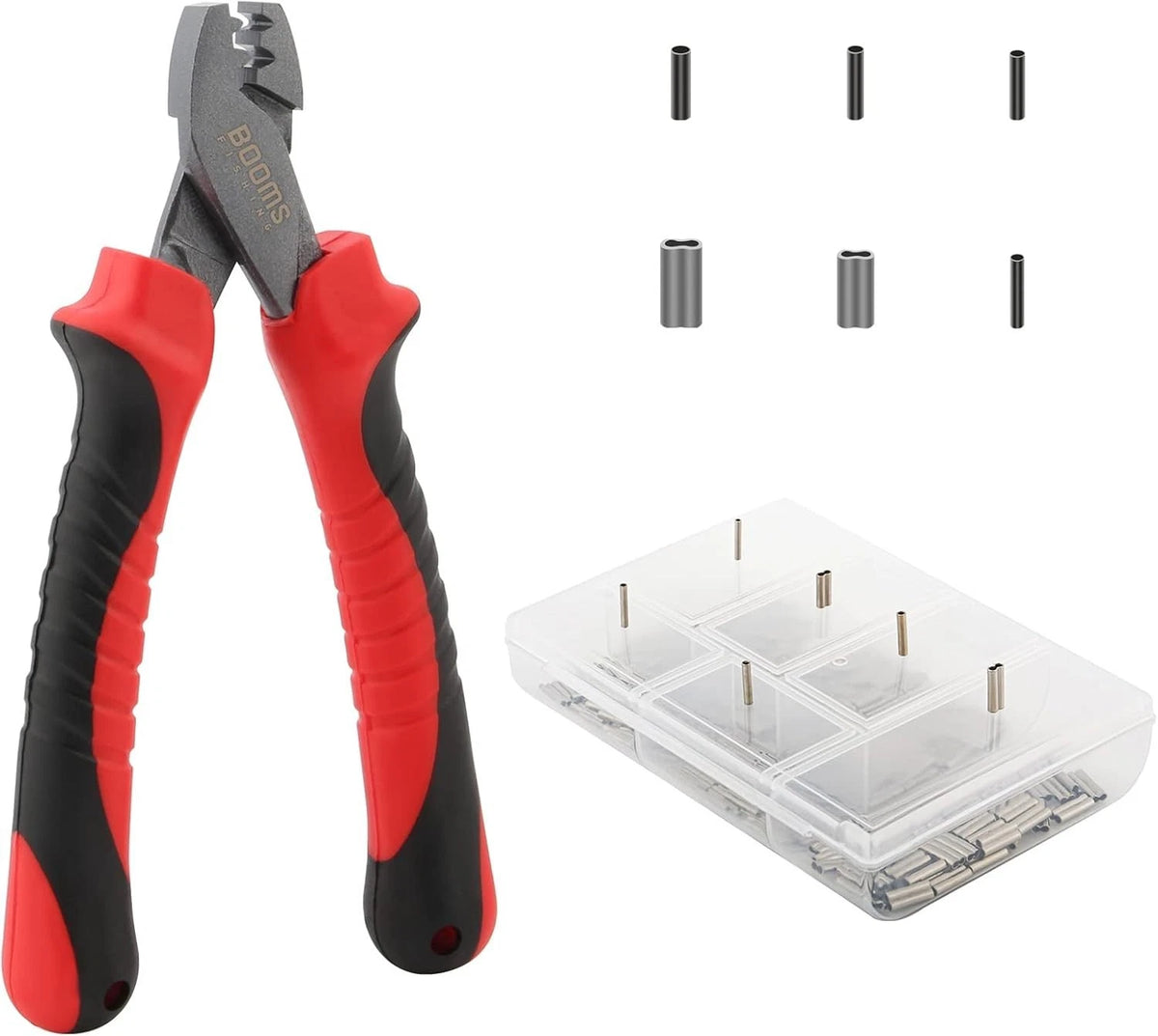 Fishing Crimping Tool with 300 Sleeves for Secure Connections