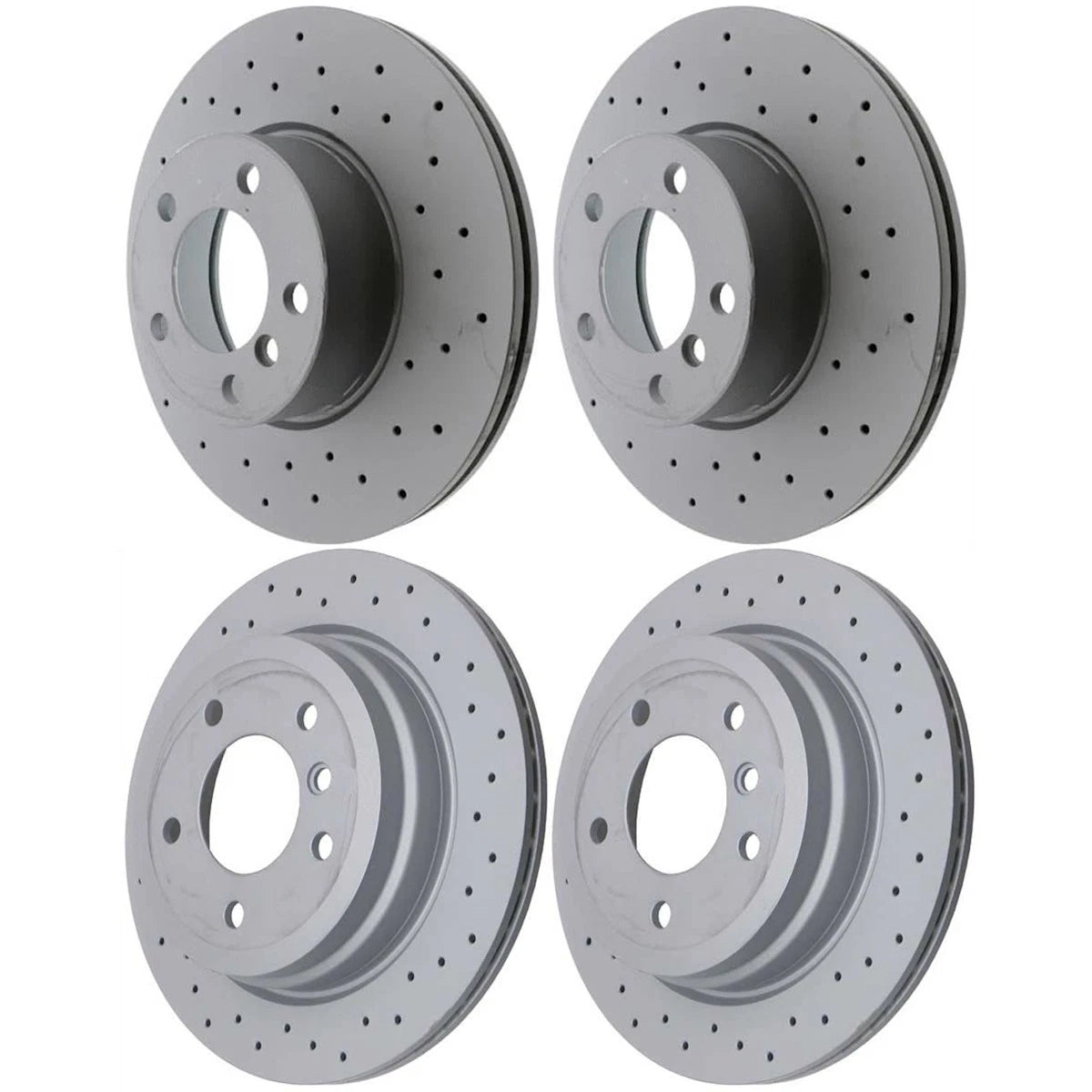 Set of 4 Brake Discs for BMW 328i RWD (2007–2008) SET-ZCZ34118848417-B