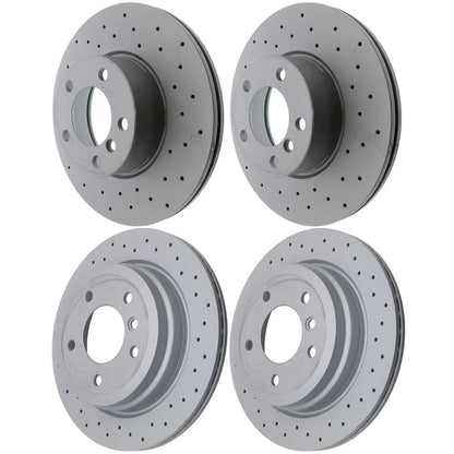 Set of 4 Brake Discs for BMW 328i RWD (2007–2008) SET-ZCZ34118848417-B