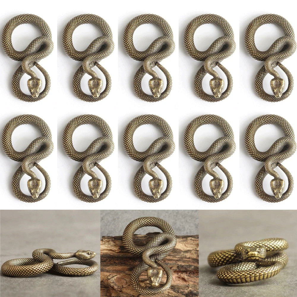Copper Bronze Snake Keychain Decoration