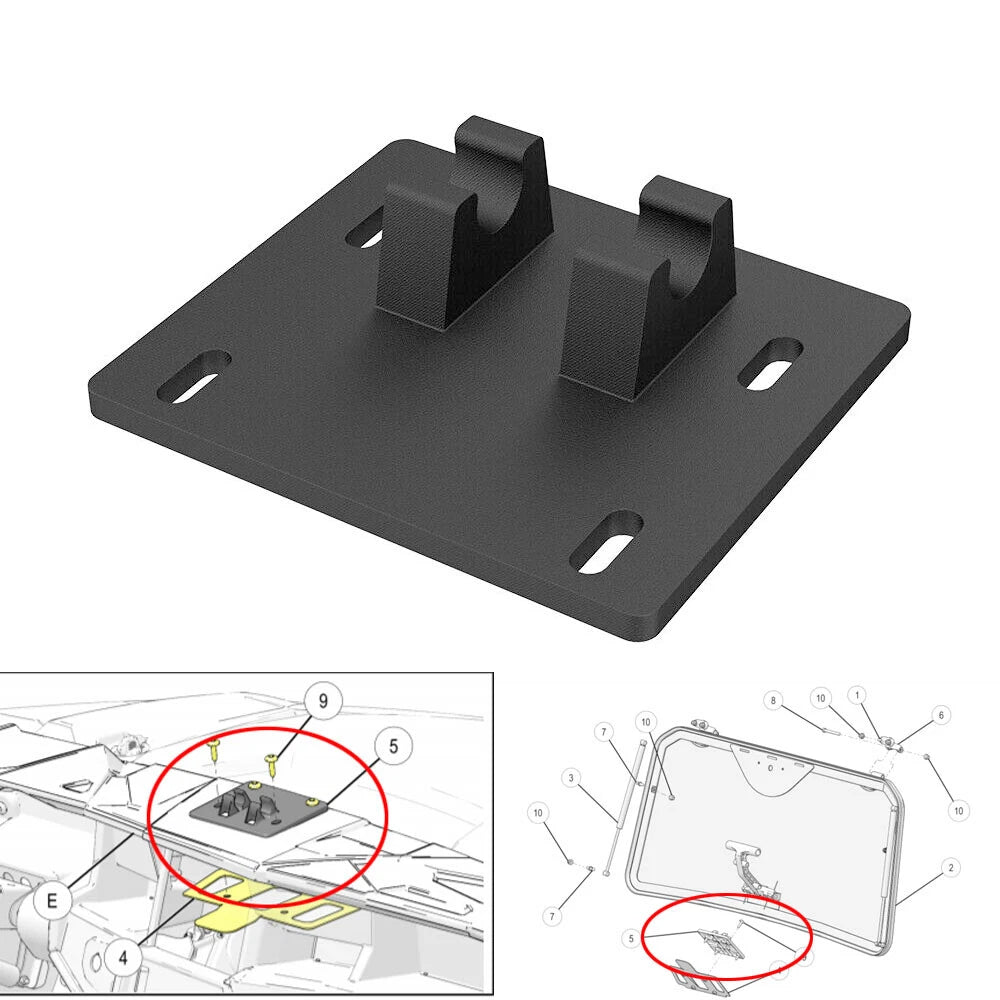 Glass Tip-Out Full Windshield Base Bracket for Polaris General (5452826)