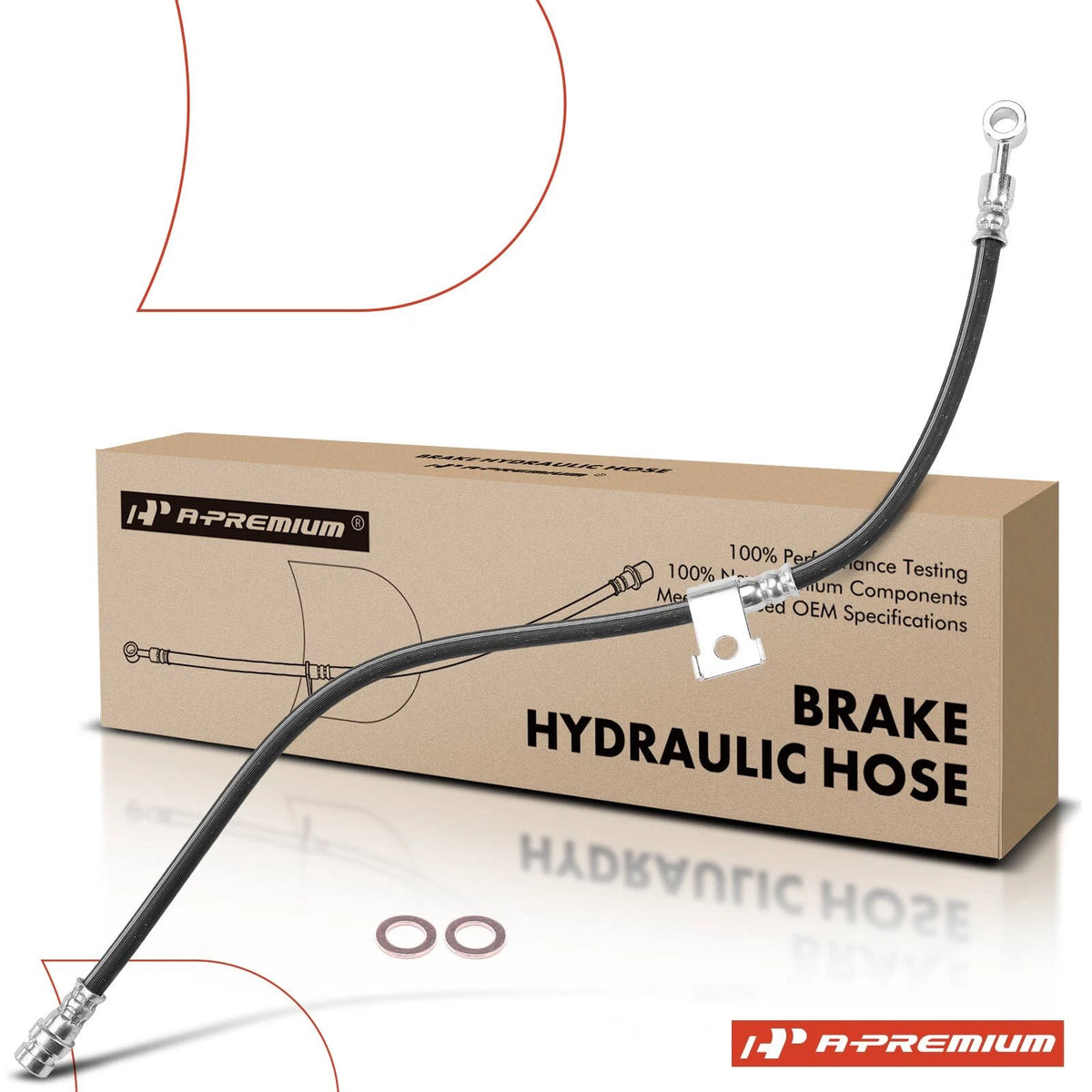 Front Right Brake Hydraulic Hose for Kia Borrego (2009–2010) H621347, 2205435