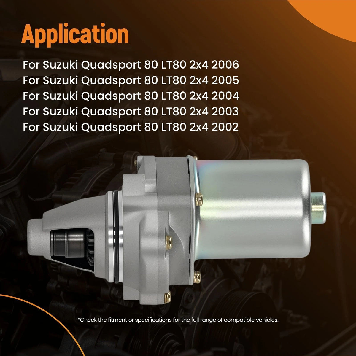 12 Volt Starter Motor for Suzuki Quadsport 80 LT80 (1987–2006) SMS1000, 31100-40B00, 31100-40B01