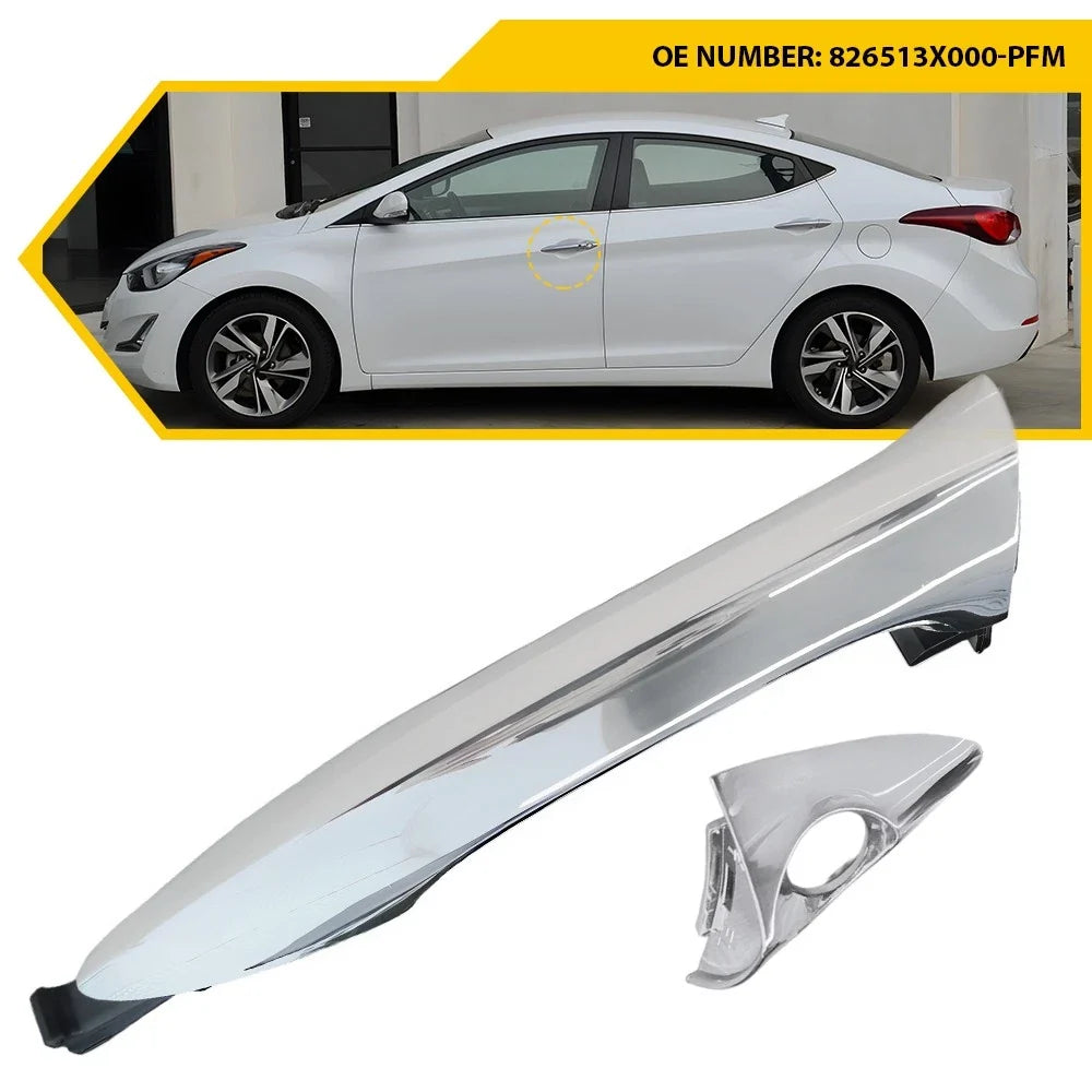 Chrome Front Driver LH Side Exterior Door Handle for Hyundai Elantra (2011–2016)