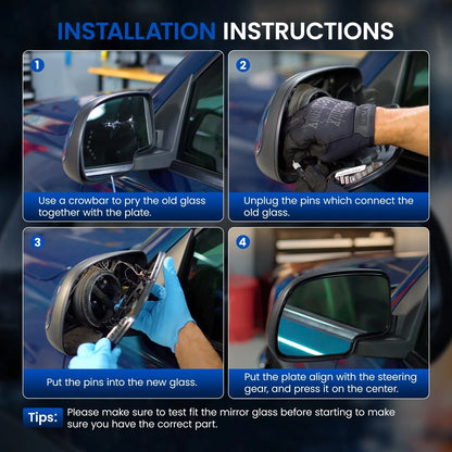 Mirror Glass Replacement for Audi S5 (2011–2017) Passenger Right Side RH