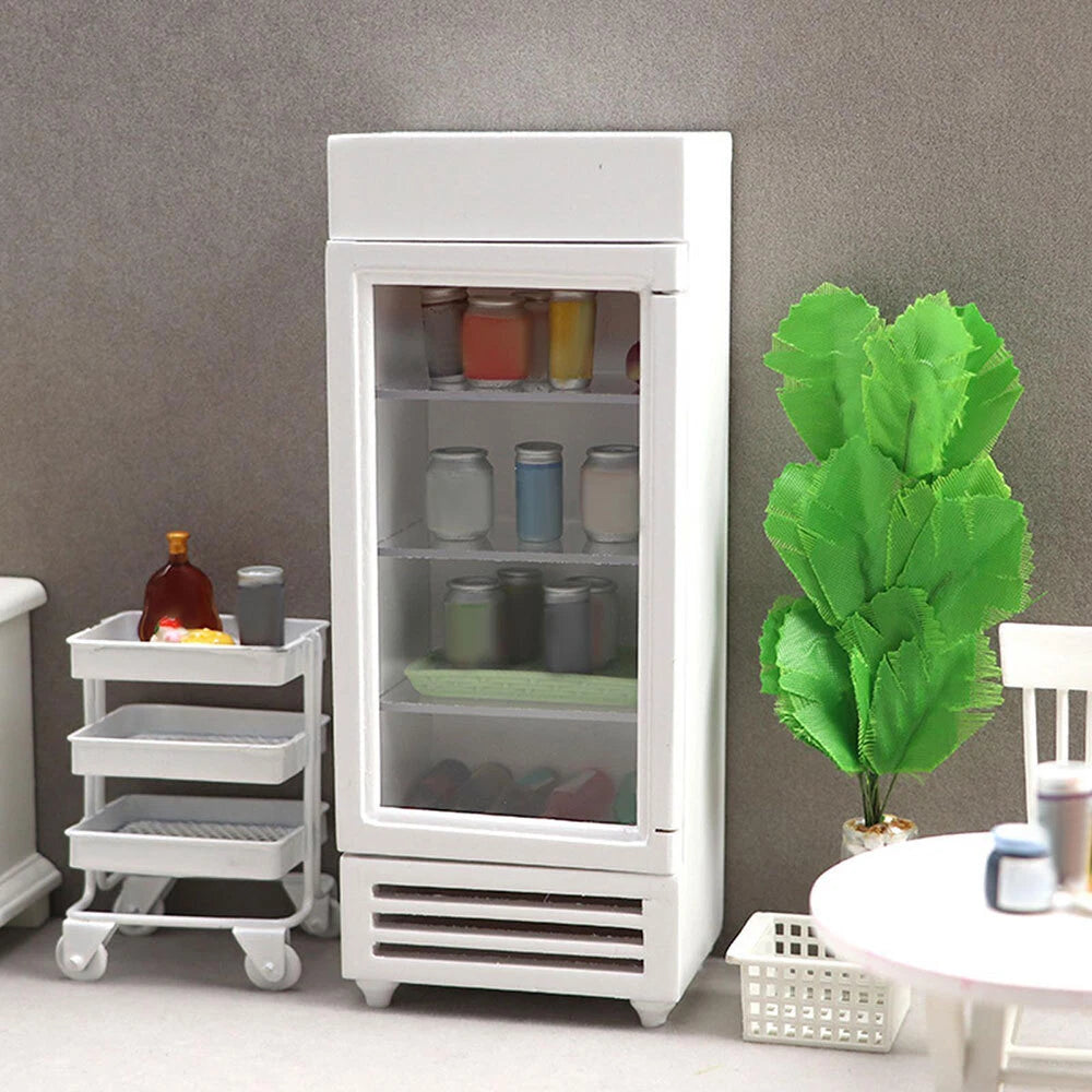 Miniature Refrigerator for Dollhouse (1:12 Scale)