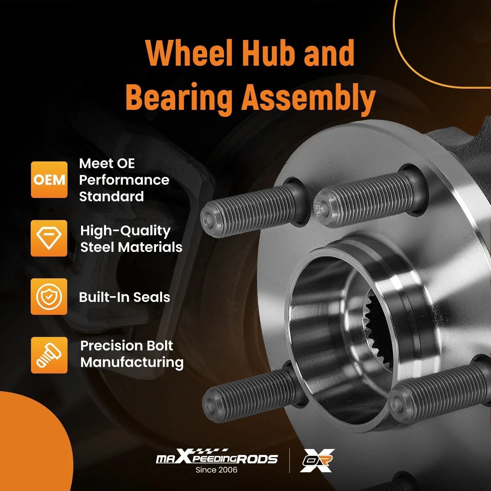 5-Lug Wheel Hub & Bearing Assembly for Subaru Legacy/Outback (2005–2009)
