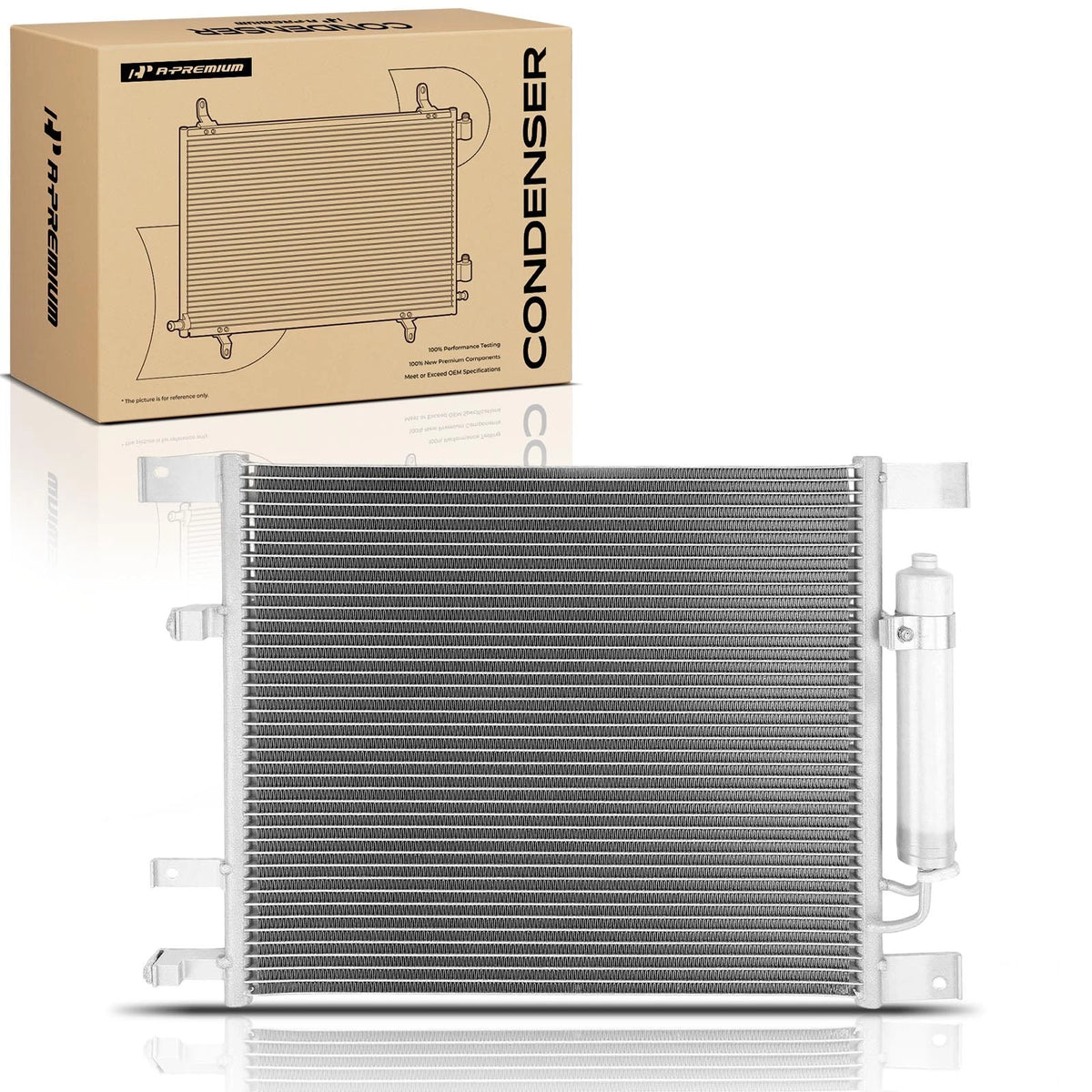 A-Premium A/C Condenser with Receiver Drier for Nissan Versa Note (2014–2019) 921001HA3A, 921009EK0A, 3986