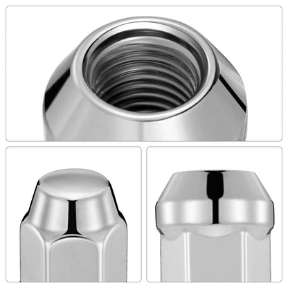Set of 20 Chrome Acorn Lug Nuts for Ford Bronco, Escape, Focus, Fusion