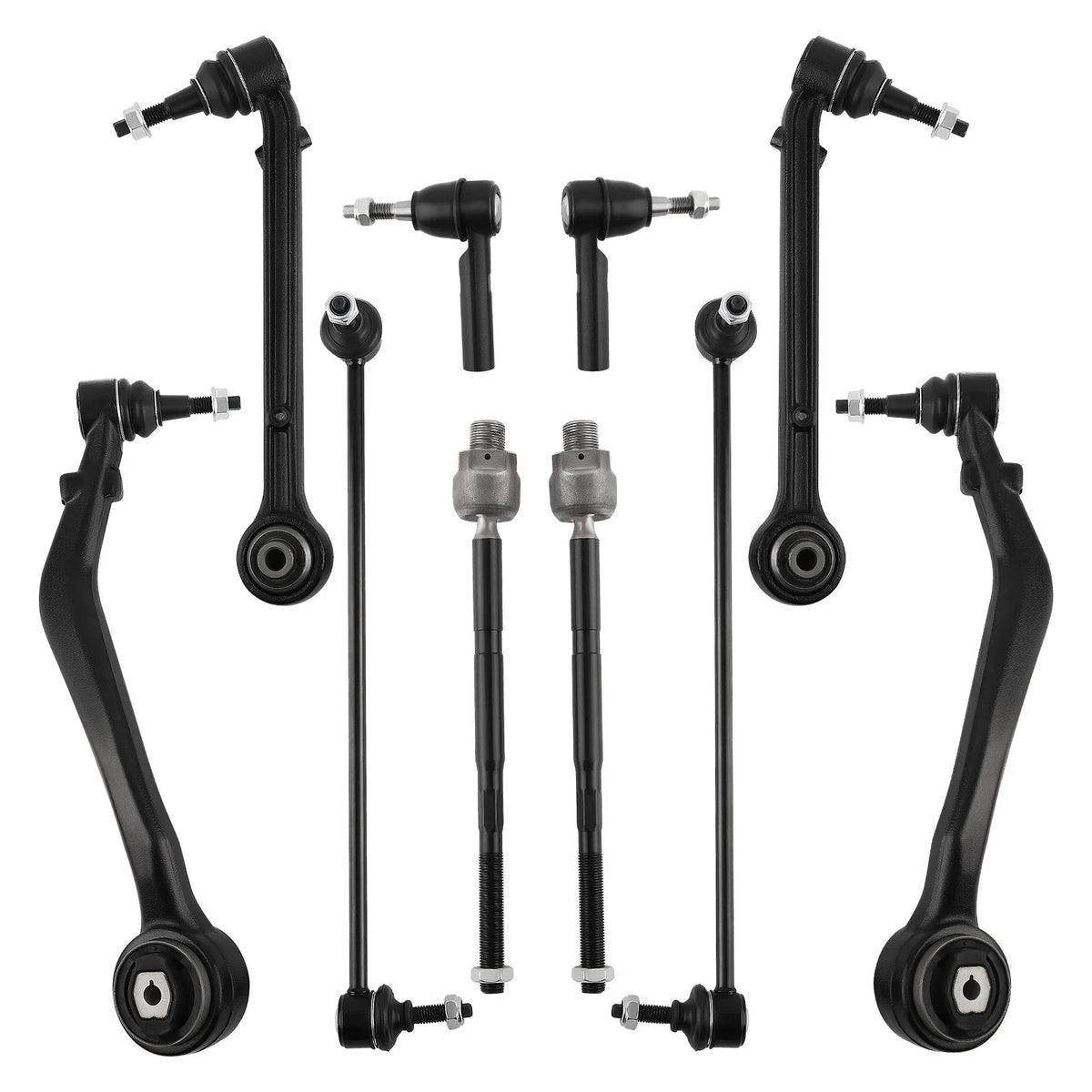 10pcs Front Lower Control Arms, Tie Rods, Sway Bars for Chevy Camaro (2010–2015)