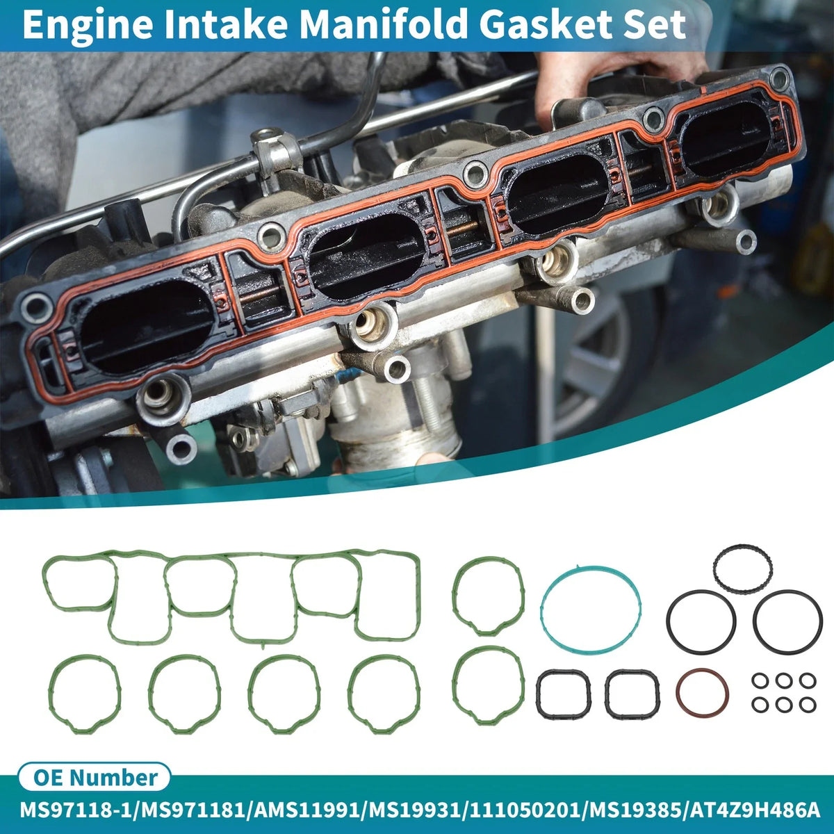 Engine Intake Manifold Gasket Set for Ford F-150 (No.MS97118-1)