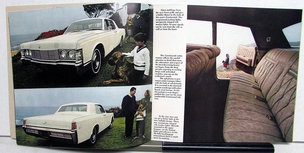 1968 Lincoln Continental Sales Brochure Features & Options Cutout Cover