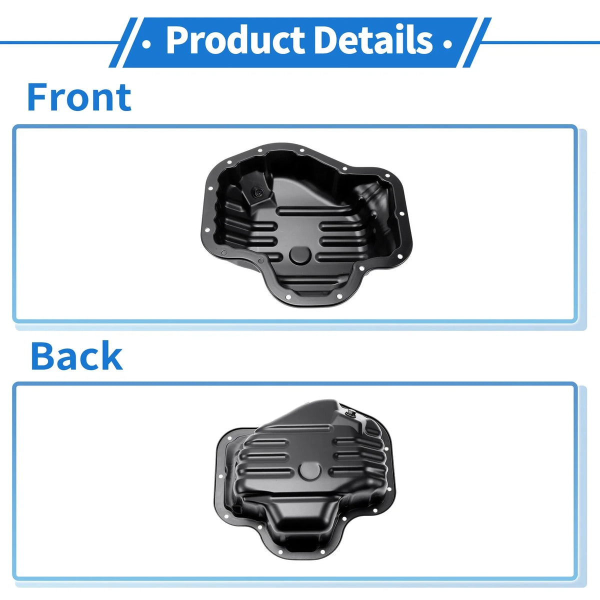 1 Pc Engine Oil Pan No.1210128060 for Toyota Solara (2006–2008) Iron Black