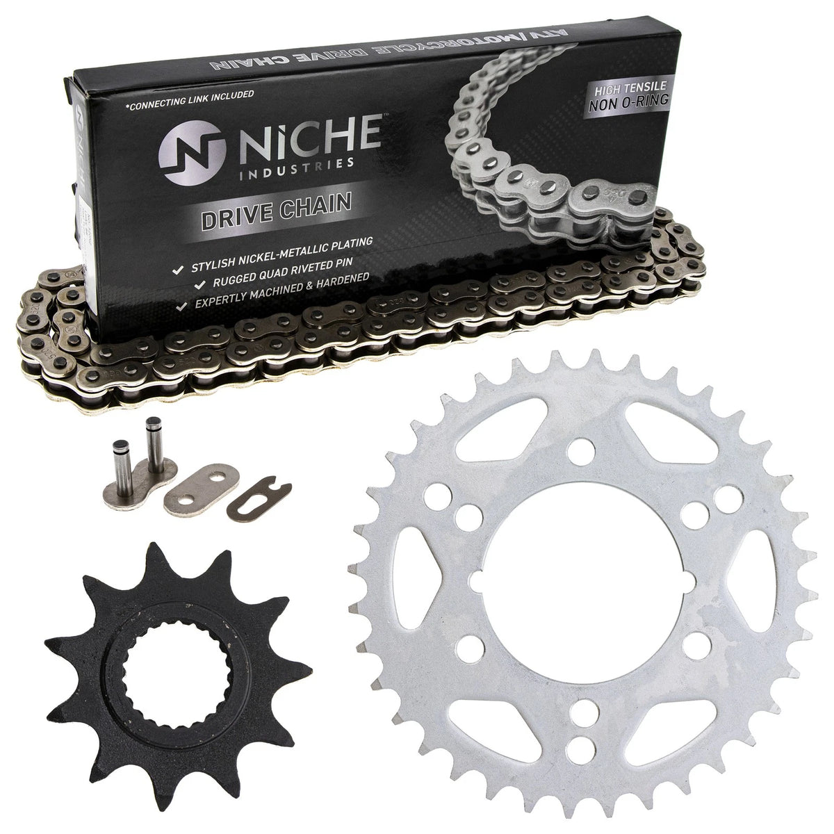 Sprocket Chain Set 11/36 Tooth for Polaris Trail Blazer 250 (1999–2006) MK1004024, 519-KCS0496K-K001