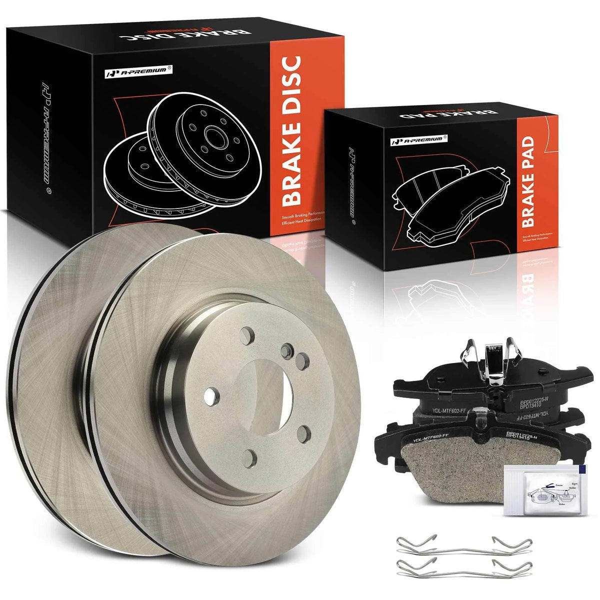 Rear Disc Brake Rotors & Ceramic Pads for Mercedes-Benz C300 (2008–2014)