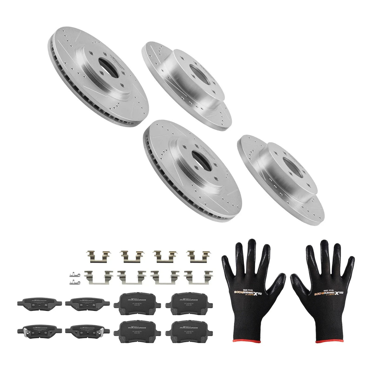 Front Rear Brake Rotors and Pads Kit for Chevrolet HHR (2008–2011)