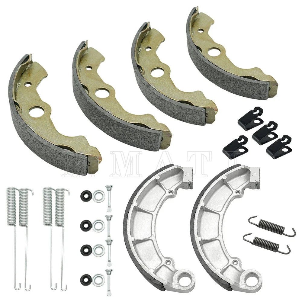 Front Rear Brake Shoes W/Pin Kits for Honda Rubicon 500 TRX500FA/FGA (2001–2004)