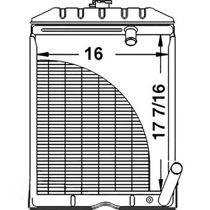 Radiator for Ford Tractors NAA 700 701 800 801 901 2000 4000 (1950–1975)