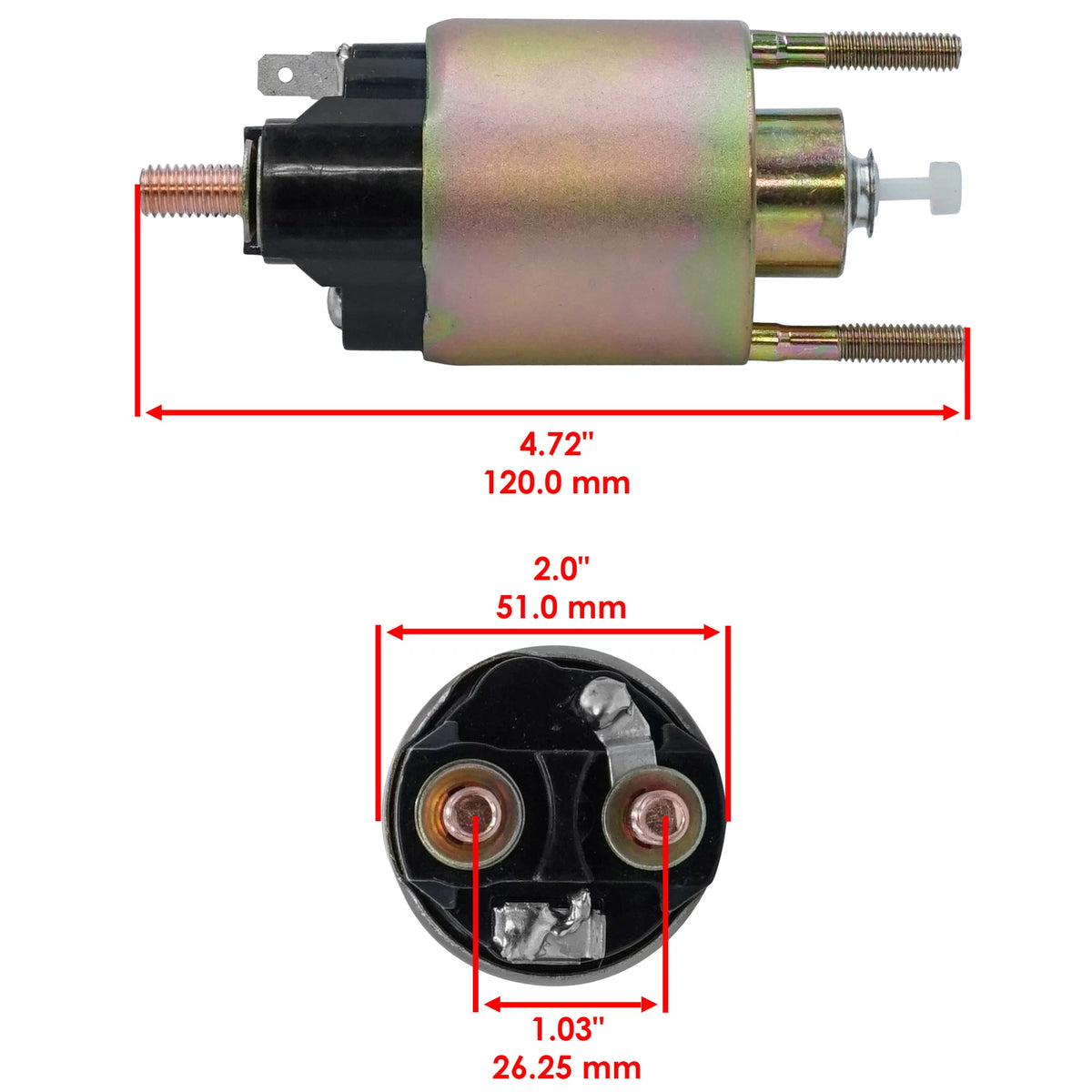 Engine Starter Solenoid for Kawasaki FD671D FD711D FD750D FD661D (ER2313RE401RL)