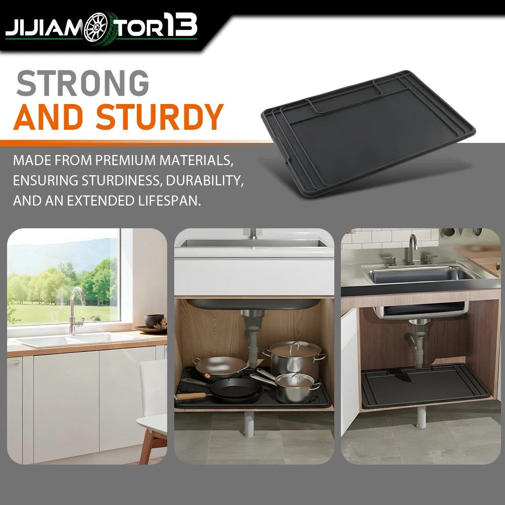 Under Sink Liner Mat for Kitchen Bathroom 28” x 19” (jijia011203)