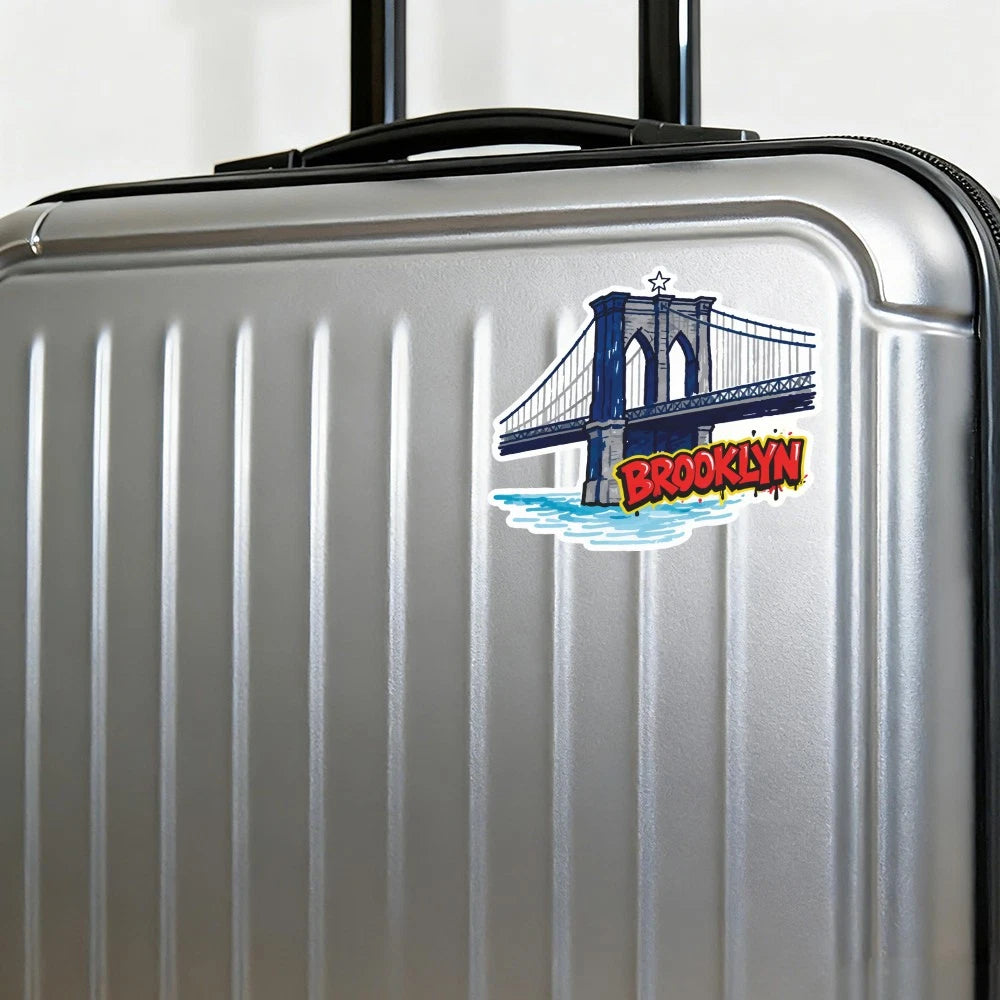 Brooklyn Bridge Vinyl Sticker for Laptops and Suitcases