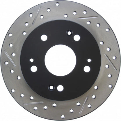 StopTech Slotted and Drilled Brake Rotor Rear for Honda Civic Ex/Si (2006–2015) TLX-sto127.40040R-CL360A70