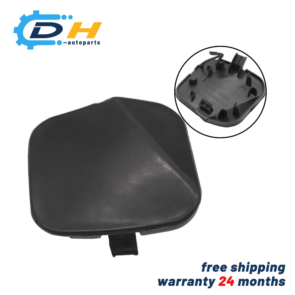 Unpainted Pair Front Bumper Tow Hook Eye Cover Cap for Nissan Altima (2016–2018) 622A0-9HS0A