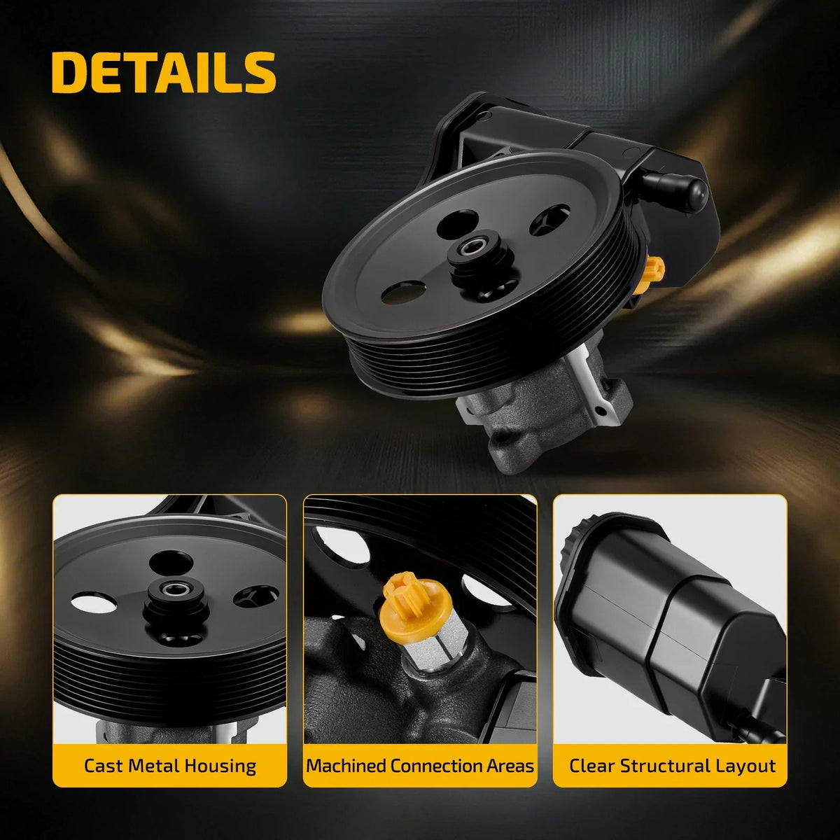 Power Steering Pump with Reservoir & Pulley for Dodge Ram 2500 3500 (2003–2007)