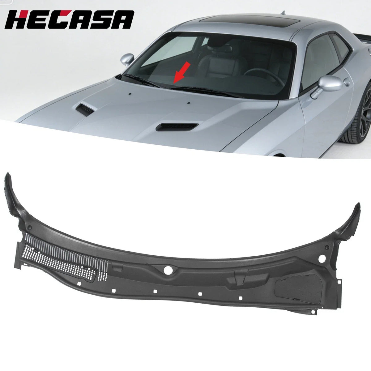 Windshield Wiper Cowl Cover Panel for Dodge Challenger (2008–2023)