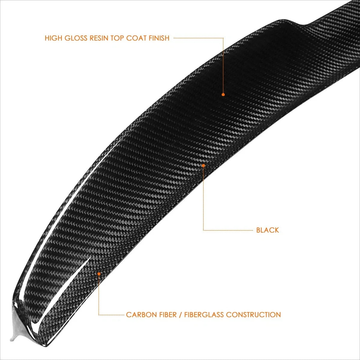Carbon Fiber V-Style Rear Trunk Lid Spoiler for GS430 GS450H GS460 (2006–2011)