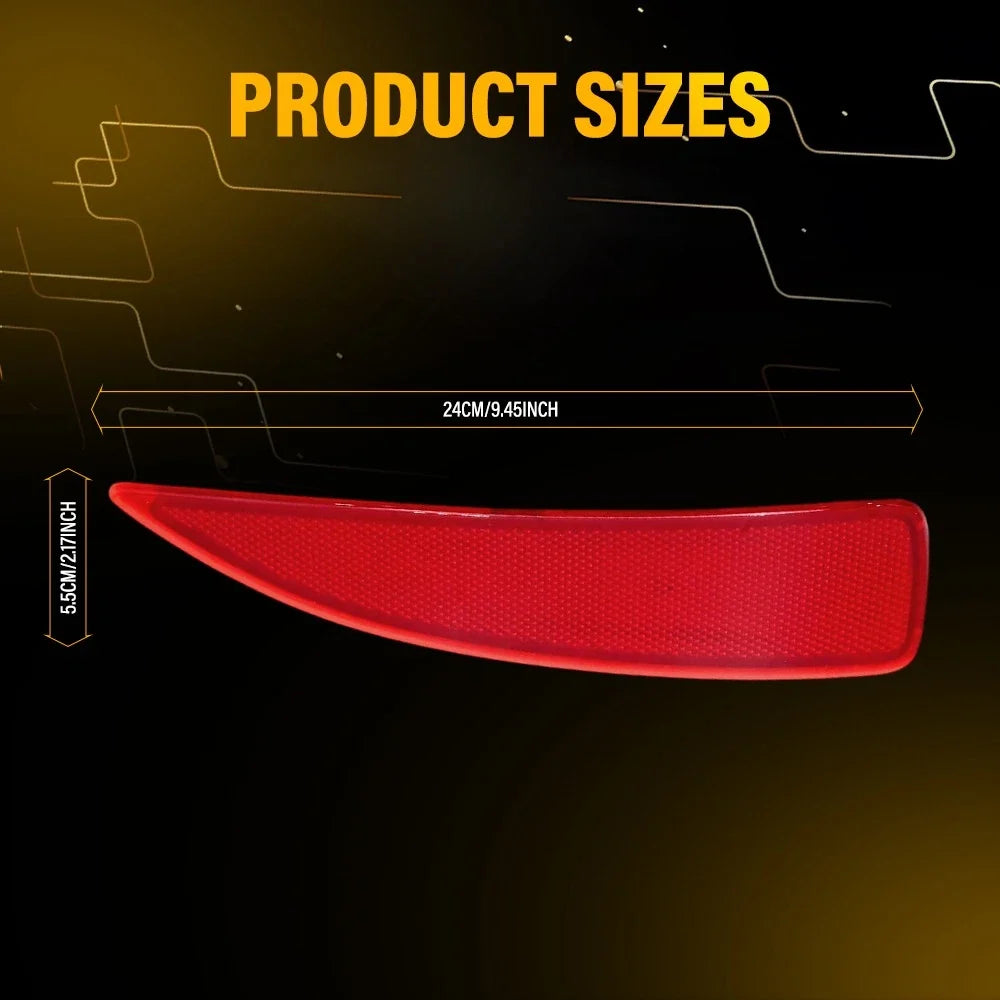 Set of 2 Red Rear Bumper Reflectors for Toyota Yaris (2012–2014) OE 5216352100
